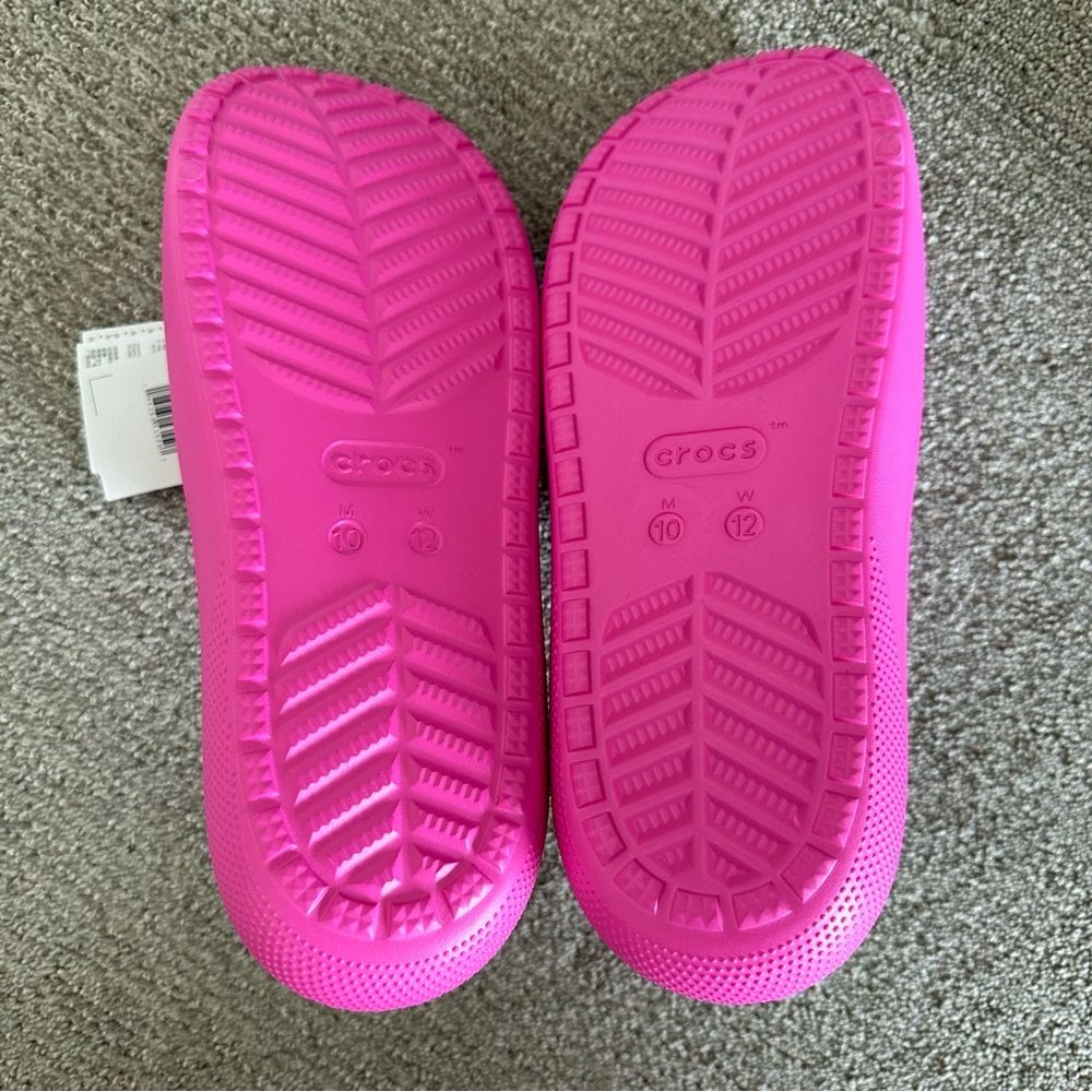 Crocs Classic V2 Slide Sandal Pink 209403-6UB Men's 10 / Women's 12 - Picture 7 of 8